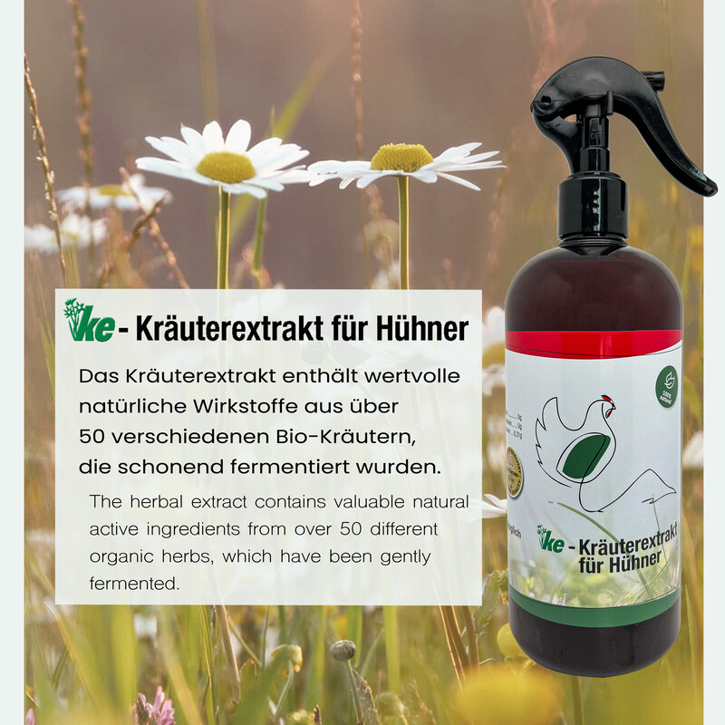 KE-Kruterextrakt fr Hhner Flasche 500ml incl.. Sprhkopf